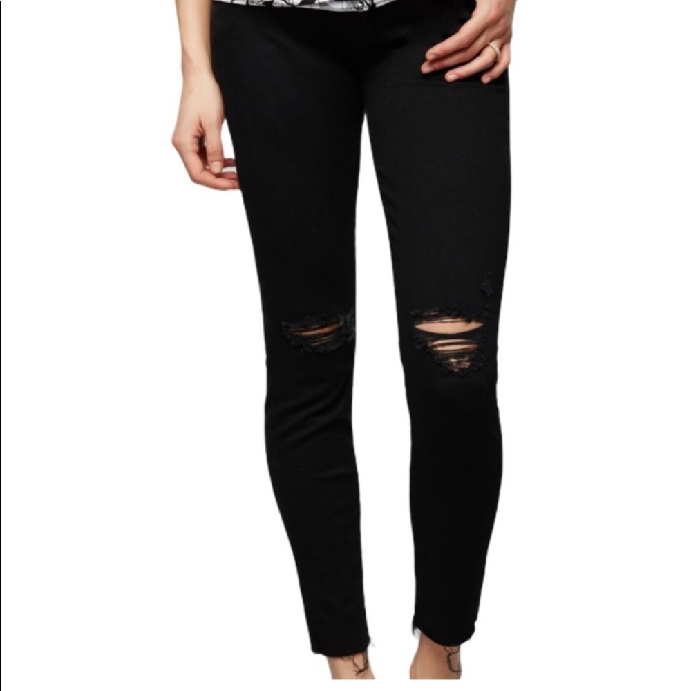 MOTHER Black Skinny Jeans